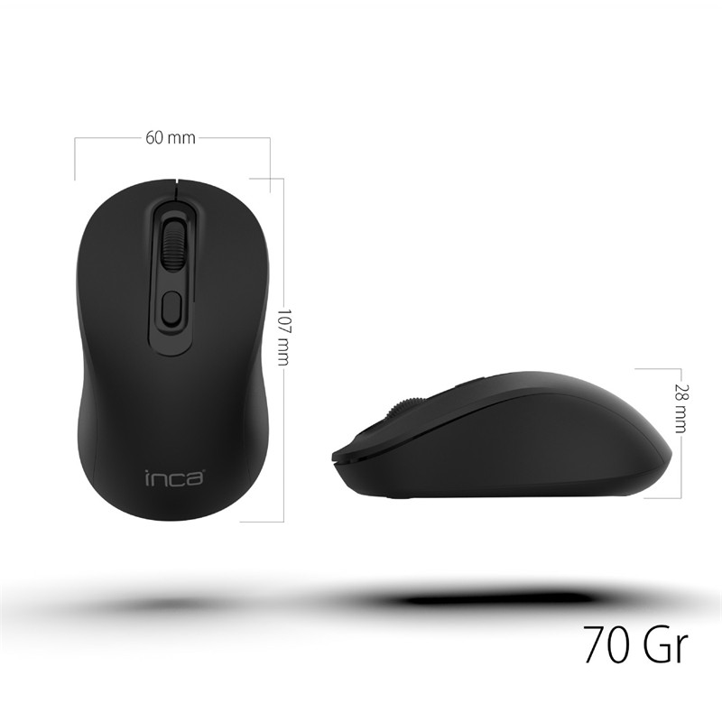INCA IWM-288T  BLUETOOTH + WIRELESS ERGONOMIC DESIGN SILENT  MOUSE - Image 2