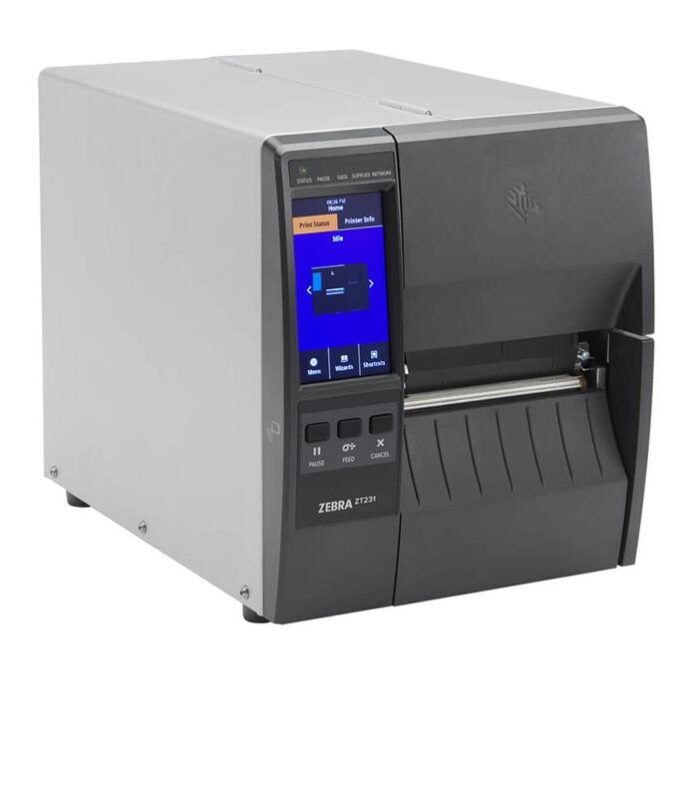 ZEBRA ZT231 (ZT23142-T0E000FZ) 203DPI TERMAL TRANSFER USB+SERİ+ETHERNET METAL KASA END. BARKOD YAZICI (RİBONLU KULLANIM)