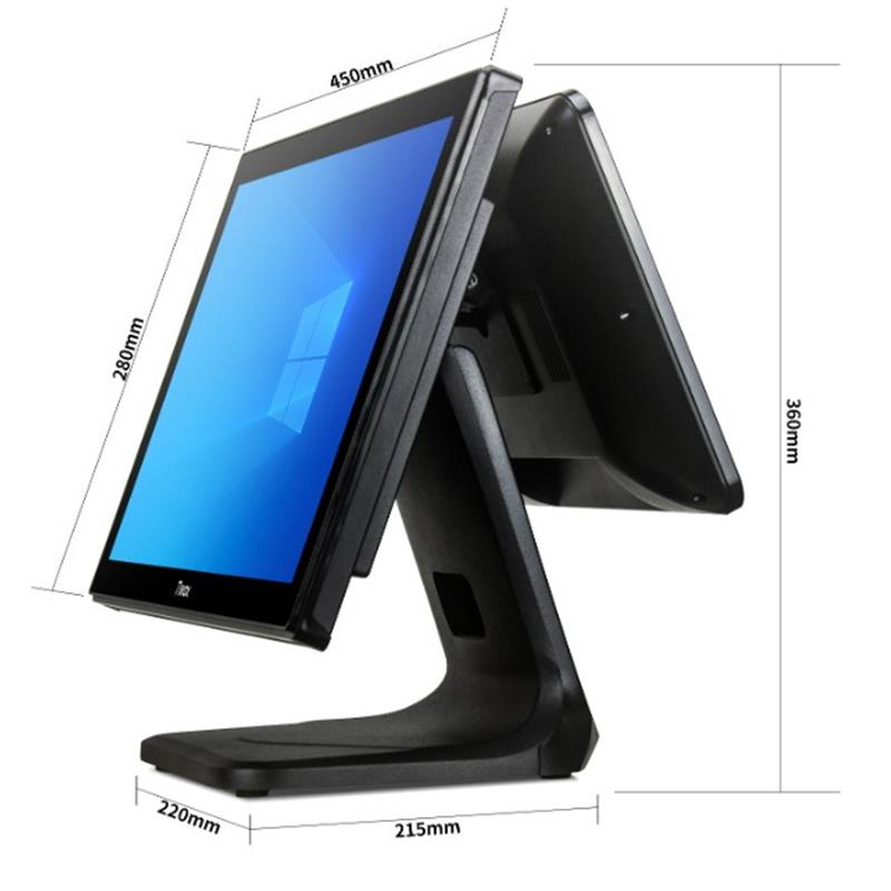 TIWOX TP-4950D 18.5" I5 5.NESİL 128GB NWME SSD 8GB DDR3 RAM 1366X768 POS PC + 13.2" MÜŞTERİ EKRANI - Image 2