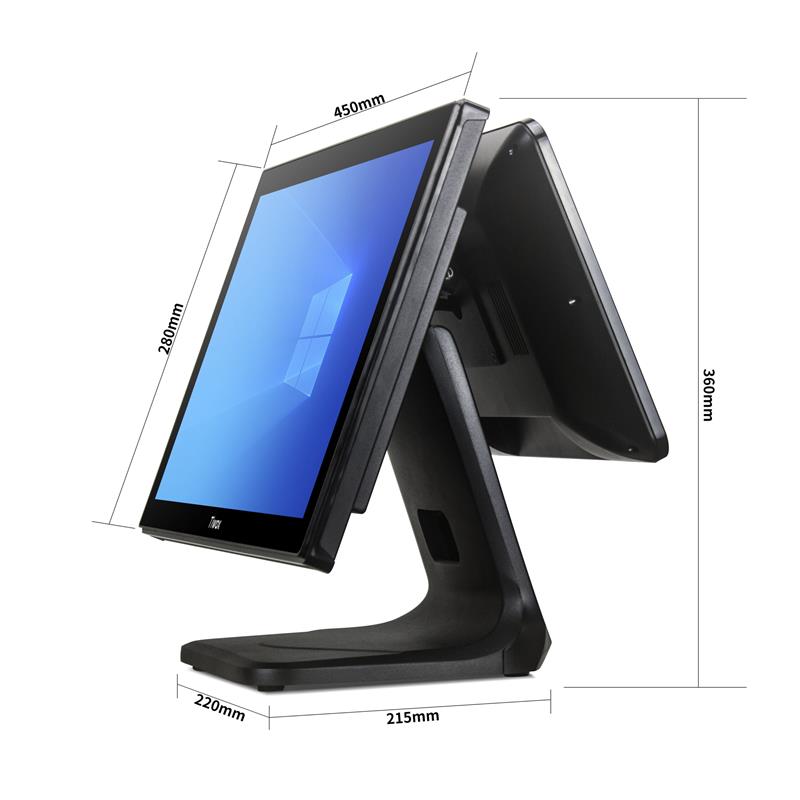 TIWOX TP-7610D 18.5" I7 10.NESİL(10710)128GB NWME SSD 8GB DDR4 RAM 1366X768 DOKUNMATİK POS PC +13.2" MÜŞTERİ EKRANI - Image 2