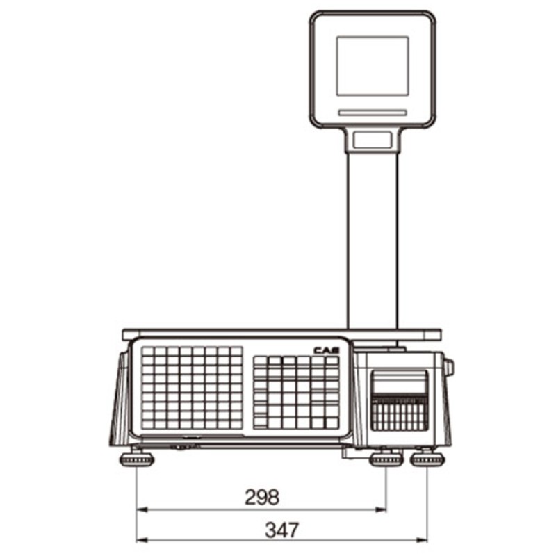 CAS CL3000 15KG 202DPI DİREKT TERMAL ETHERNET LCD EKRAN BOYUNLU BARKODLU TERAZİ - Image 3