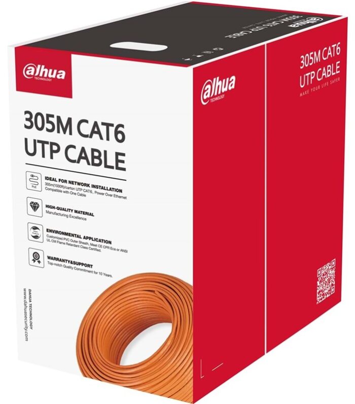 DAHUA PFM922I-6UN-C 305 METRE U/UTP 23AWG CCA TURUNCU RENK CAT6 KABLO