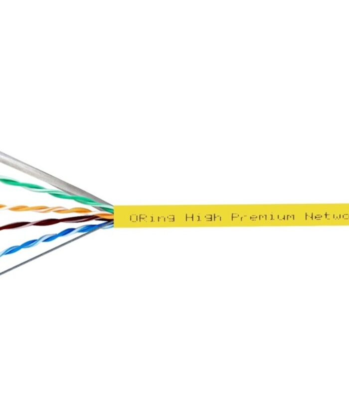 ORING RW-U0601YEL U/UTP CAT6 23AWG LSZH 250MHZ 500 METRE BAKIR SARI RENK NETWORK KABLOSU
