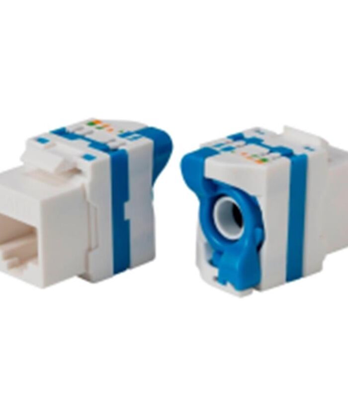 URANIUM KJ-UC6-18056DB CAT6 UTP 180 DERECE ÇEVİRMELİ KEYSTONE JACK MAVİ RENK