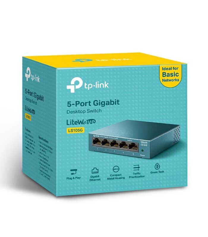 TP-LINK LS105G 5 PORT GIGABIT METAL KASA SWITCH