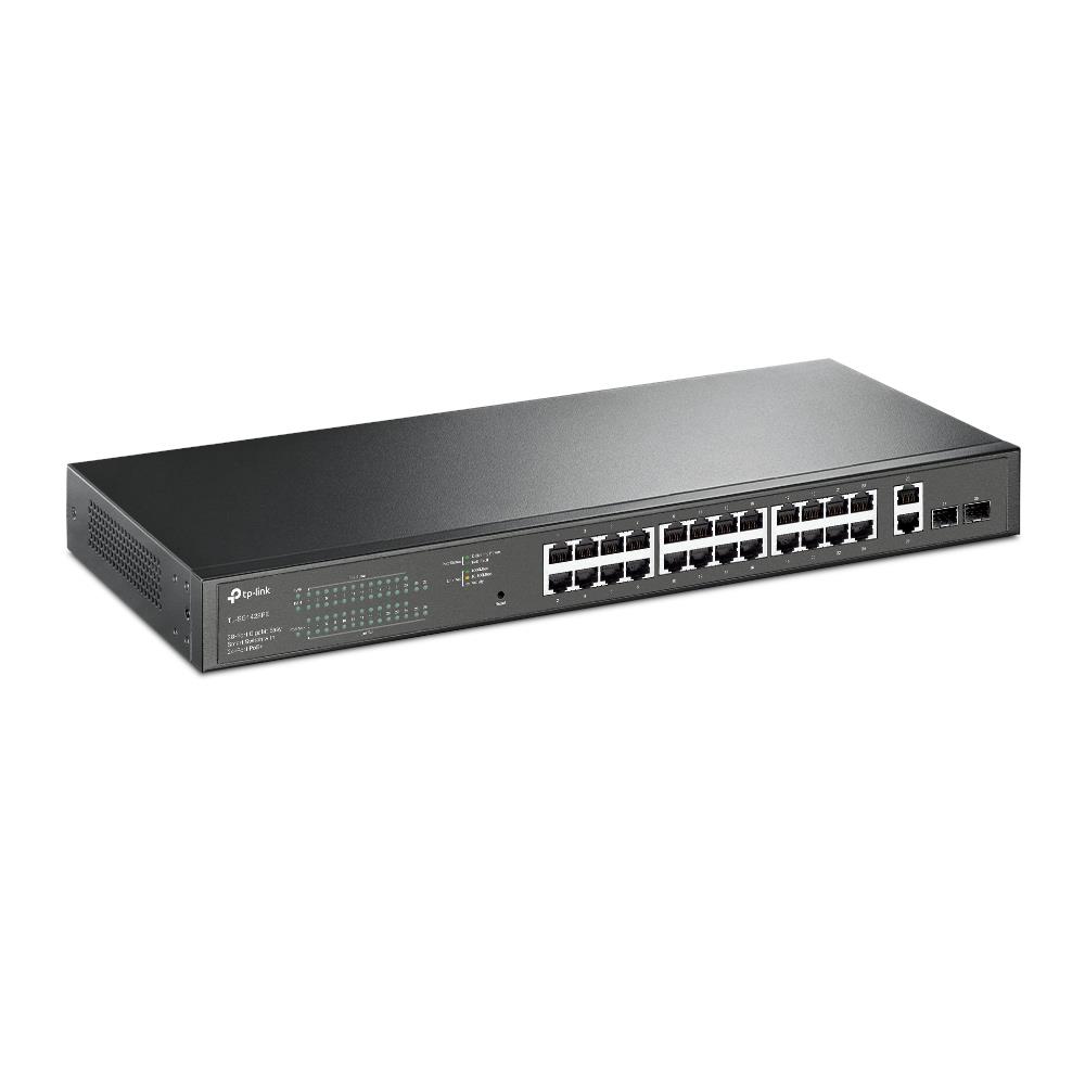 TP-LINK TL-SG1428PE 24 PORT GIGABIT + 2XGIGABIT RJ45/SFP UPLINK YÖNETİLEBİLİR 250W POE RACKMOUNT SWITCH - Image 2