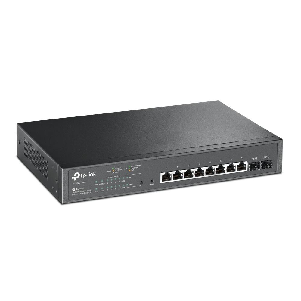 TP-LINK OMADA TL-SG2210MP 8 PORT GIGABIT+ 2XGIGABIT SFP UPLINK YÖNETİLEBİLİR 150W POE RACKMOUNT SWITCH - Image 2