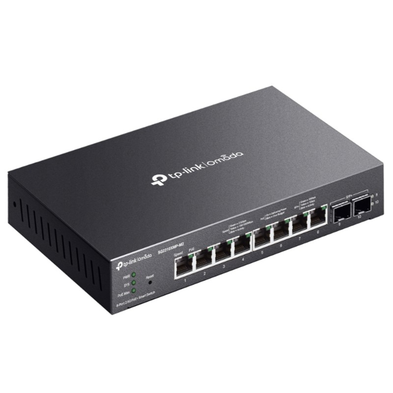 TP-LINK OMADA SG2210XMP-M2 8 PORT GIGABIT + 2X10G SFP YÖNETİLEBİLİR 160W POE SWITCH - Image 3