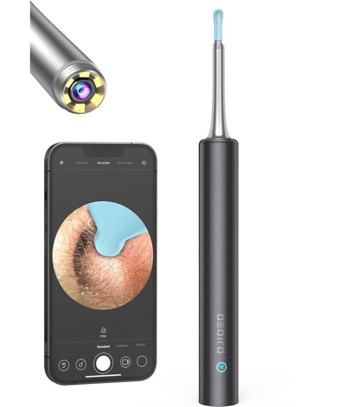 BEBIRD T5 3MP KAMERA 3.5MM LENS ŞARJLI WIFI GÖRÜNTÜLÜ KULAK TEMİZLEYİCİ SİYAH RENK