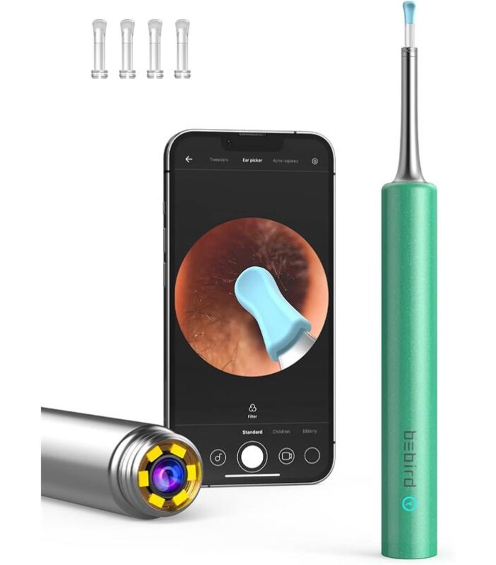 BEBIRD T5 3MP KAMERA 3.5MM LENS ŞARJLI WIFI GÖRÜNTÜLÜ KULAK TEMİZLEYİCİ YEŞİL RENK