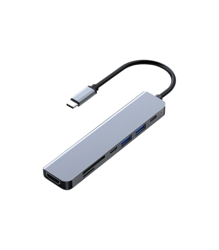 FRISBY FA-7684C TYPE-C - 7 IN1 USB-C+HDMI+SD/TF+USB3.0+PD+USB-C