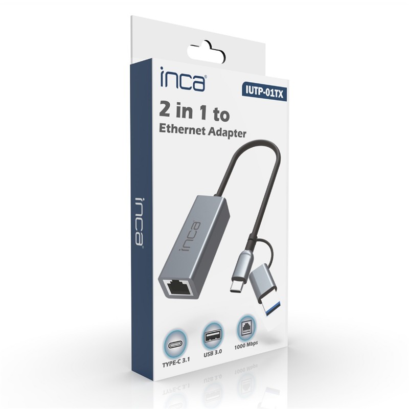 INCA IUTP-01T USB 3.0 TYPE-C 3.1 ETHERNET RJ45 1000MBPS ALUMINYUM KASA - Image 3