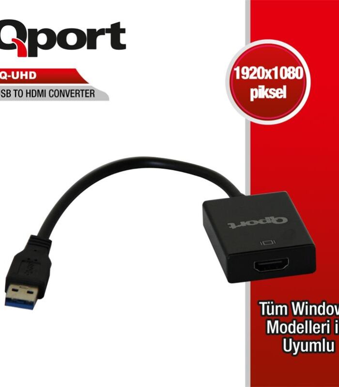 QPORT Q-UHD USB 3.0 TO HDMI DÖNÜŞTÜRÜCÜ