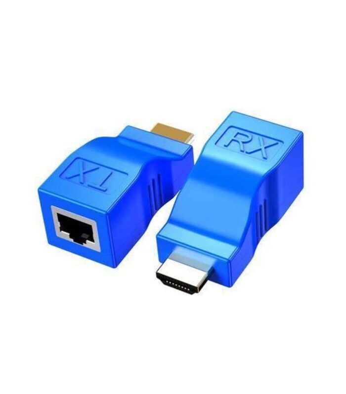 SENSEI 30 METRE HD-30 CAT6 HDMI EXTENDER İKİLİ MAVİ ADAPTÖR