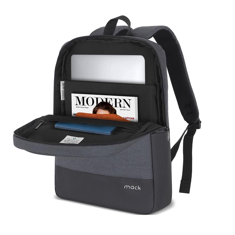 MACK MCE-1103 15.6" UNICITY ECO NOTEBOOK SIRT ÇANTASI SİYAH - Image 3